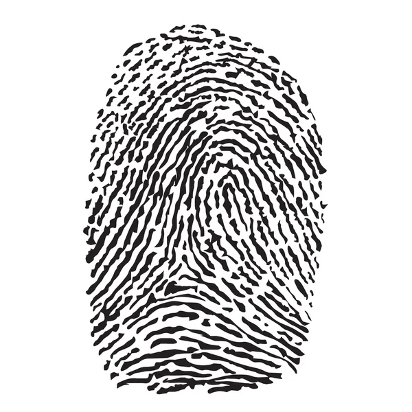 Vektör siyah izole parmak izi