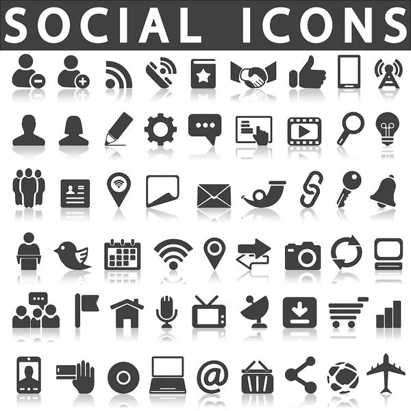 Beyaz bir arka plan üzerinde sosyal simgeler