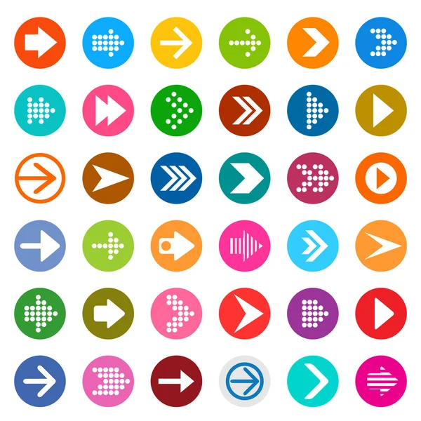 Signo de flecha icono conjunto. — Vector de stock