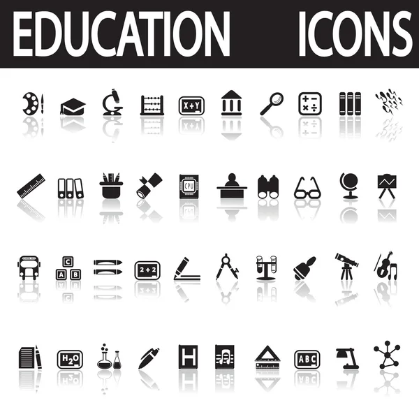 Ícones de educação — Vetor de Stock