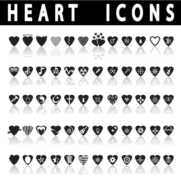 Heart Icons — Stock Vector