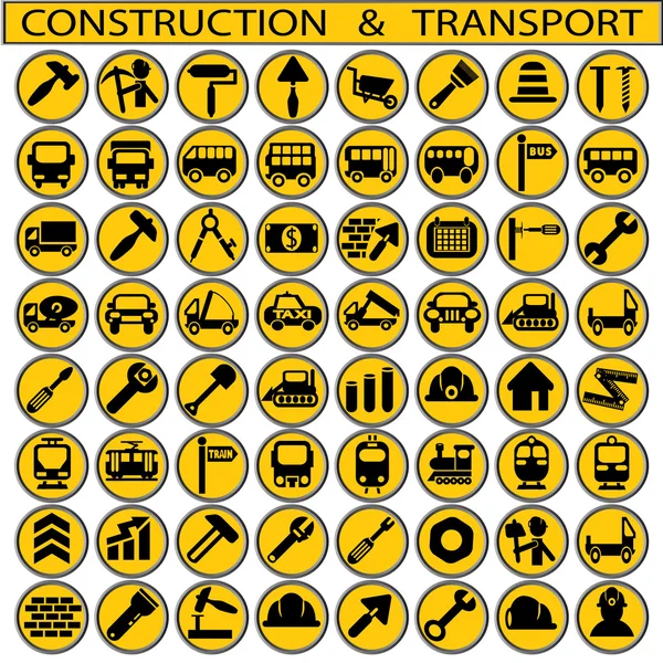 Construcción y transporte — Vector de stock