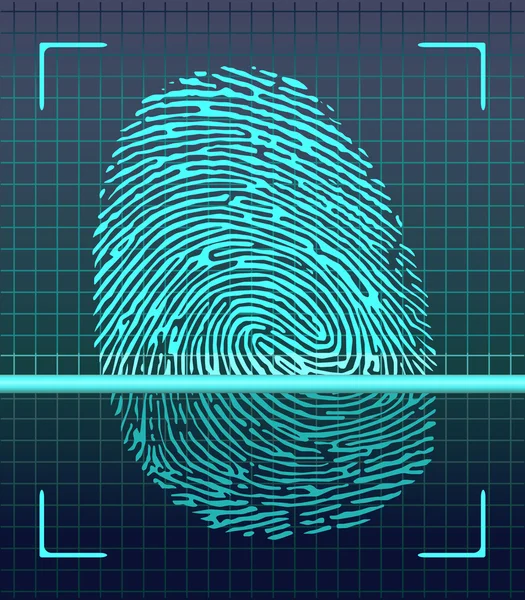 Fingerprint scanner — Stock Vector