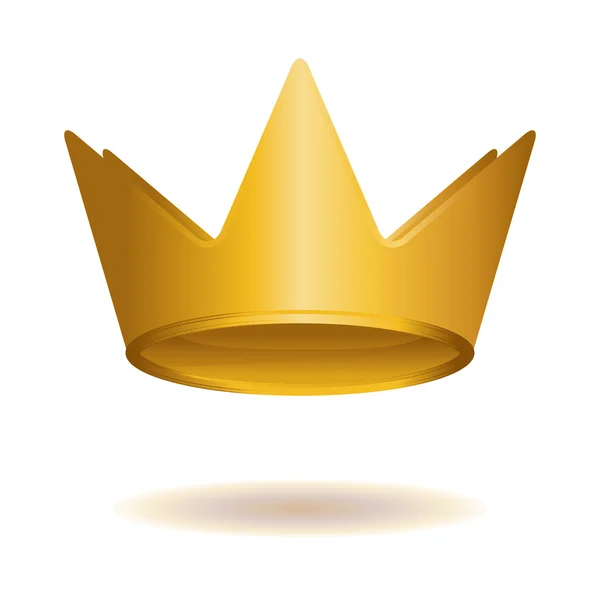 Golden crown, vector — Stock Vector