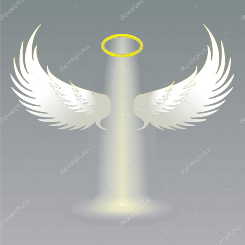 Angel wings and golden halo Stock Vector by ©Chege011 66902775