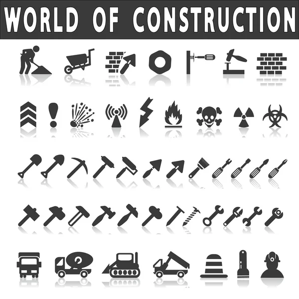 Vector construction icons — Stock Vector