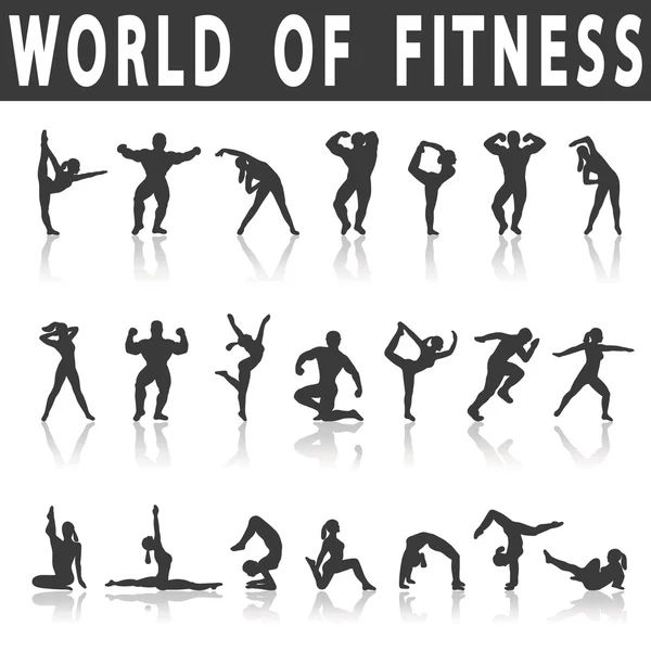 Iconos de fitness — Vector de stock