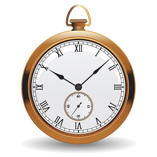 Gouden vintage pocket watch — Stockvector