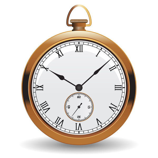 Golden vintage pocket watch