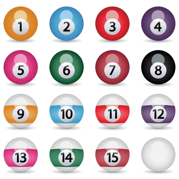 Billiard balls,vector — Stock Vector