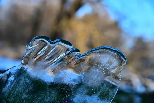 Floe Transparent Chatoyant Avec Toutes Les Couleurs Arc Ciel — Photo