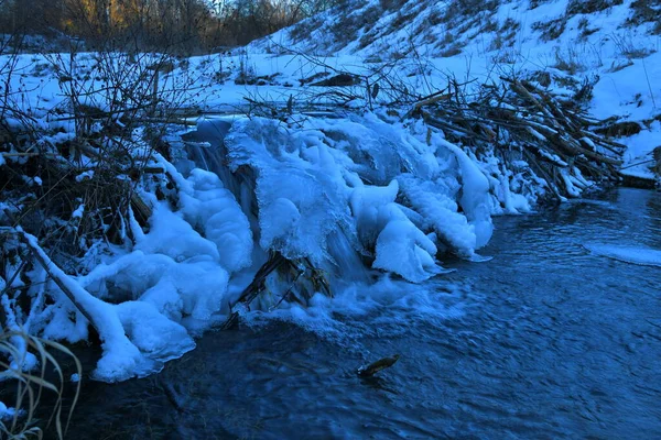 Biberdamm Fluss Sinetuliza Der Region Tula — Stockfoto