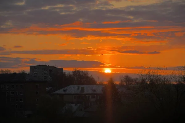 Brillante Amanecer Sobre Ciudad Tula — Foto de Stock