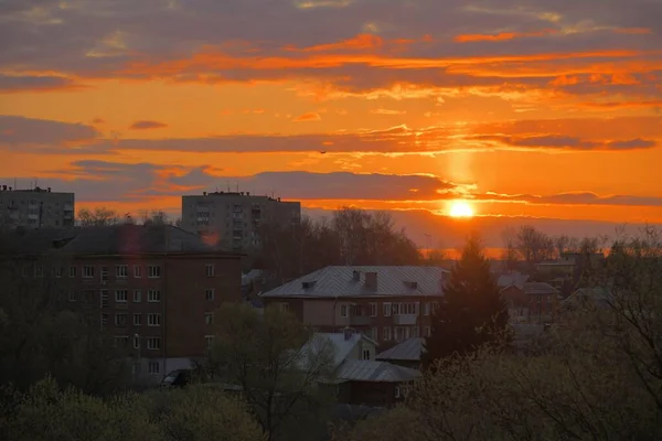 Brillante Amanecer Sobre Ciudad Tula — Foto de Stock