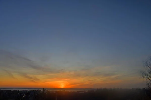 Amanecer Invierno Urbano Sobre Tula — Foto de Stock