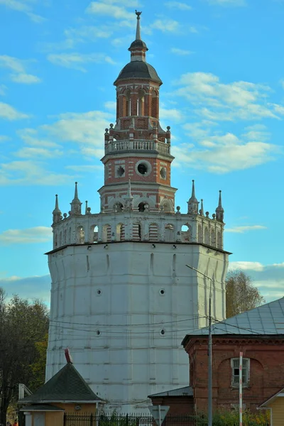 Der Turm Gottes Der Klostermauer Der Heiligen Dreifaltigkeit Sergius Lavra — Stockfoto