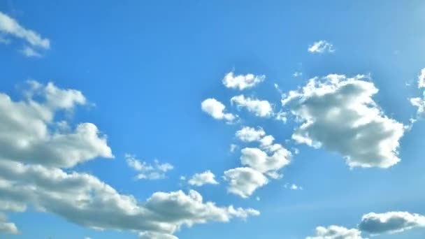 Passing Swirling Fast Clouds Blue Sky — Vídeo de Stock