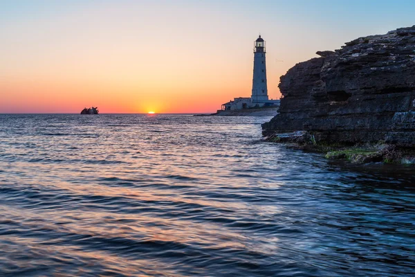Deniz feneri günbatımı