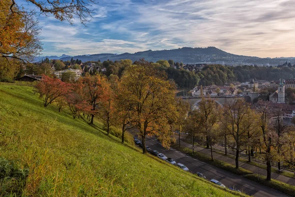 Bern üzerinde günbatımı