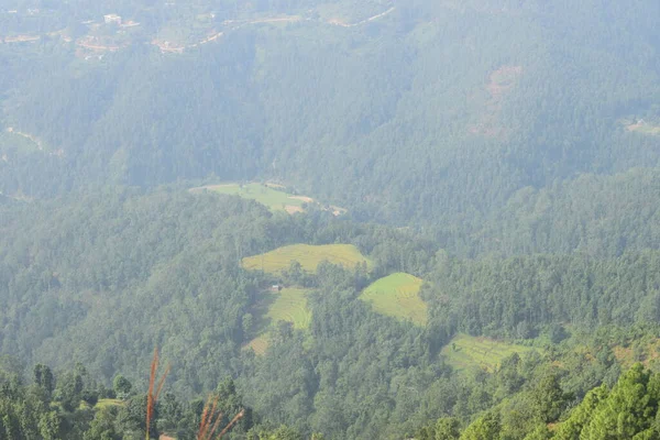 Paesaggio Rurale Villaggio Foto Nepal Strada Rurale Pista Del Nepal — Foto Stock