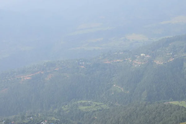 Rural Village Landscape Photo Nepal Rural Road Track Nepal Dhading — Stock Photo, Image