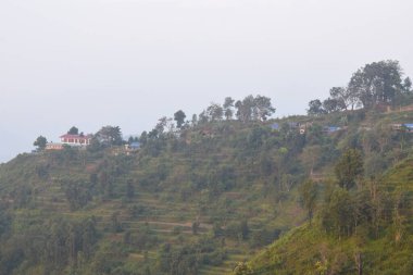 Nepal ve Nepal kırsalının kırsal kesimlerinin manzara fotoğrafı.