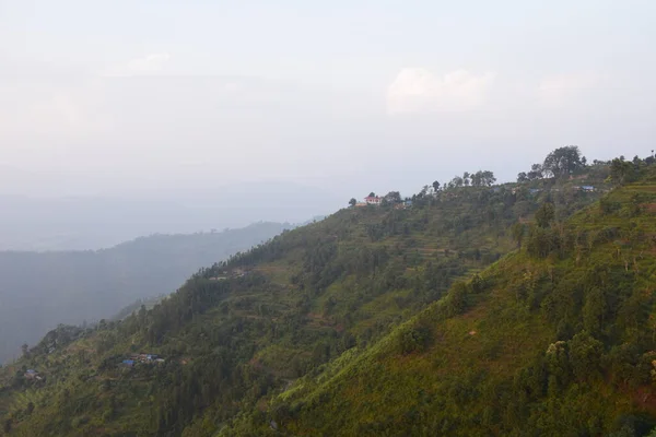 Rural Village Landscape Photo Nepal Rural Nepal — Stock Photo, Image