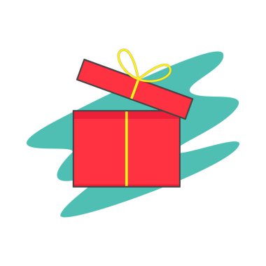 Noel hediyesi, yeni yıl hediyesi. Vektör Stok Resimleri