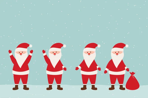 Santa Veselé Vánoce Šťastný Nový Rok Stock Vektorová Ilustrace Stock Ilustrace
