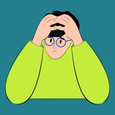 Vektör Hisse İmajı - stres krizi