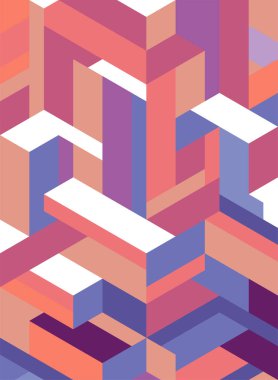 Çok renkli kübik mozaik.