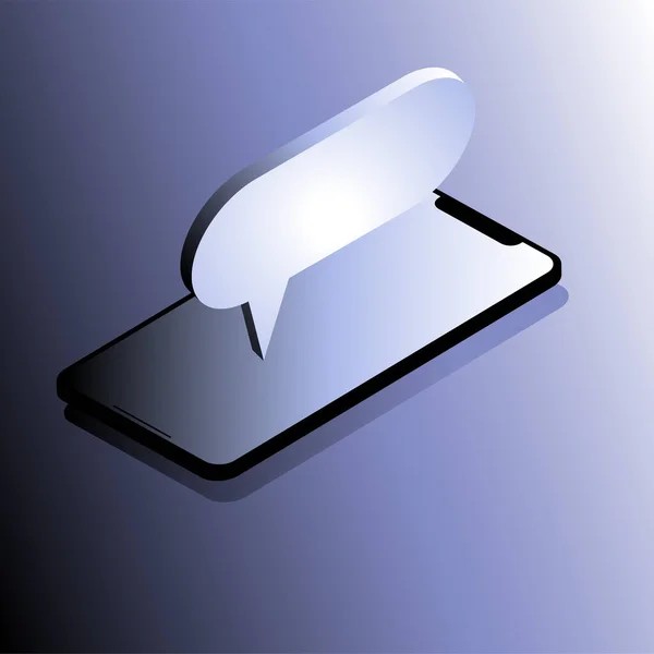 Vektör grafikleri. Gerçekçi izometrik akıllı telefon.