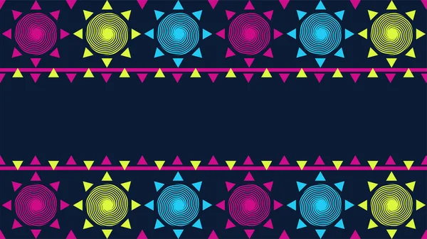 Vektör düzenlenebilir grafikler. Web afişi, poster, kapak, sıçrama ekranı, mesajını koyacak yeri olan sosyal medya. Renkli arka planda Papel Picado deseni delinmiş. İspanyol Mirası