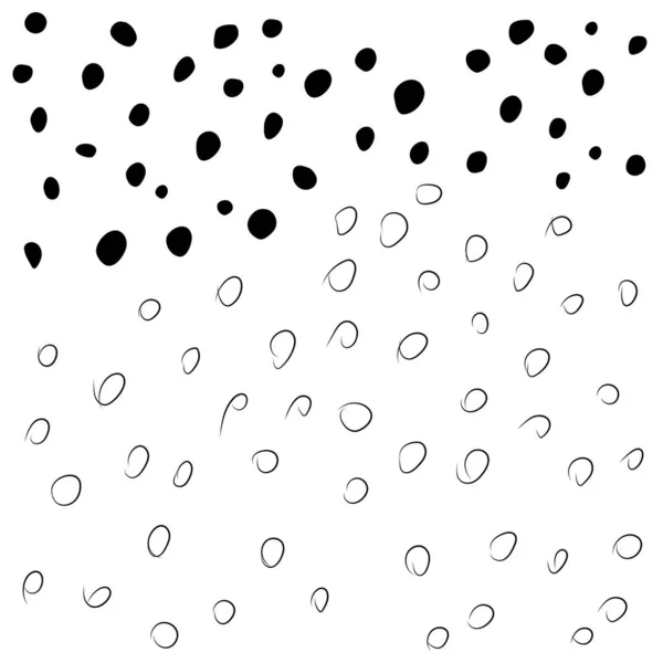Ilustración Vectorial Dibujo Infantil Fondo Blanco Negro Manchado Patrón Geométrico — Archivo Imágenes Vectoriales