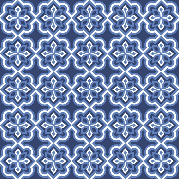 Vecteur Modèle Géométrique Méditerranéen Sans Couture Patchwork Modèle Talavera Azulejo — Image vectorielle