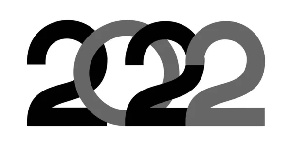 Vektör. Mutlu yıllar 2022 logo metin tasarımı. 2022 tipografik logolu şablonlar tasarla. 2022 mutlu yeni yıl sembolleri koleksiyonu. Markalaşma, afiş, kapak, kartpostal için minimalizm.