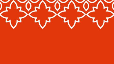 Vektör. Web afişi, poster, kapak, sıçrama ekranı, mesajını koyacak yeri olan sosyal medya. Renkli bir arka planda deliksiz desenli Papel Picado deseni. İspanyol Mirası Ayı.