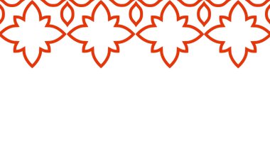 Vektör. Web afişi, poster, kapak, sıçrama ekranı, mesajını koyacak yeri olan sosyal medya. Renkli bir arka planda deliksiz desenli Papel Picado deseni. İspanyol Mirası Ayı.