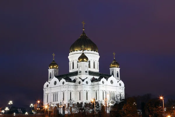 Foto Catedral de Cristo Salvador à noite — Fotografia de Stock