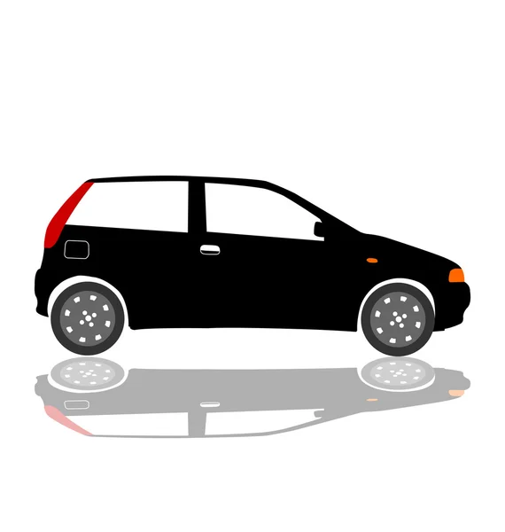 Silhouette of Car vector black — Stock Vector