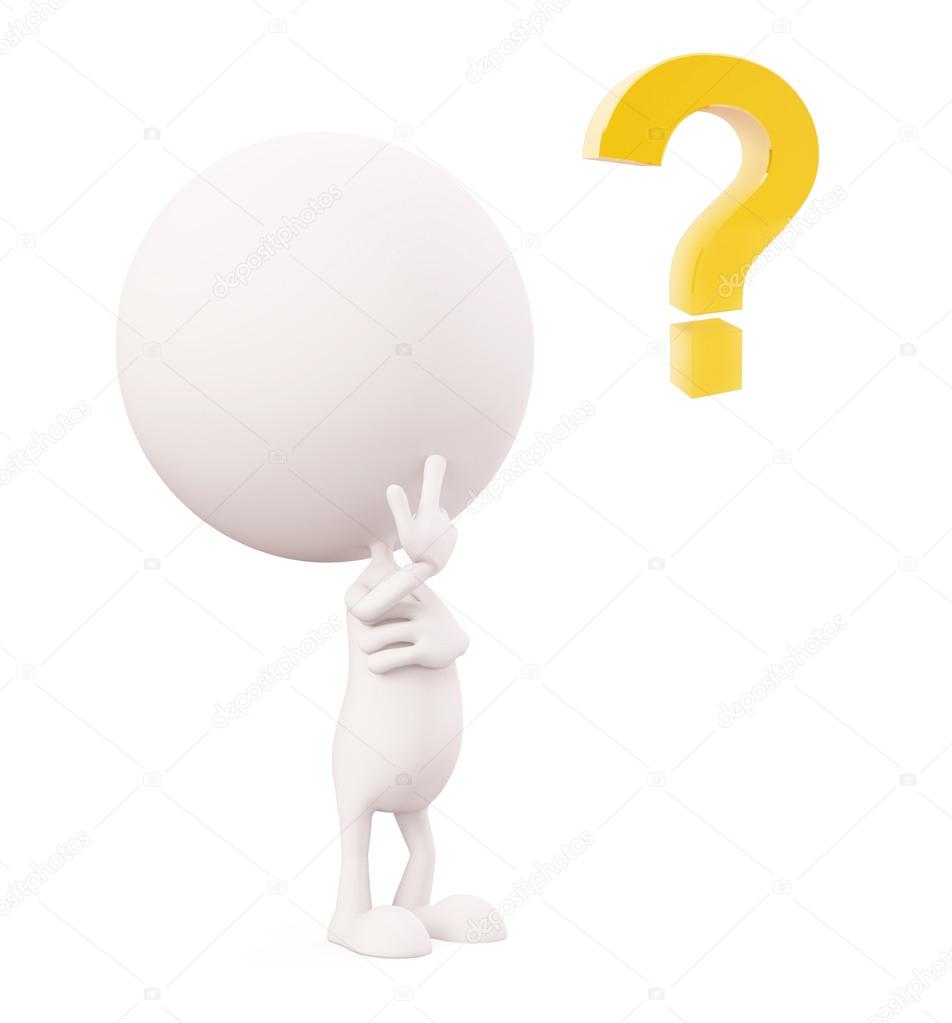 考えるポーズで白文字 ストック写真 C Blueskyphoto 考えるポーズで白文字 ストック写真 C Blueskyphoto