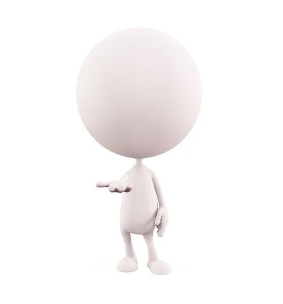 White character illustration with Presentation pose — Stock Photo, Image