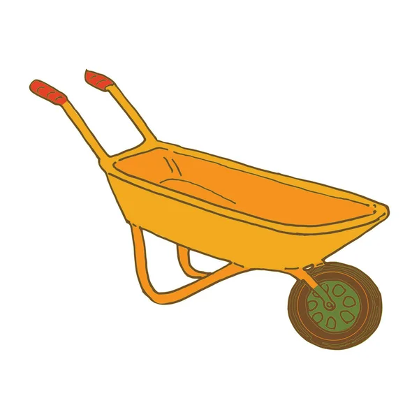 GARDEN WHEELBARROW FOR THE GARDEN — Stockvektor