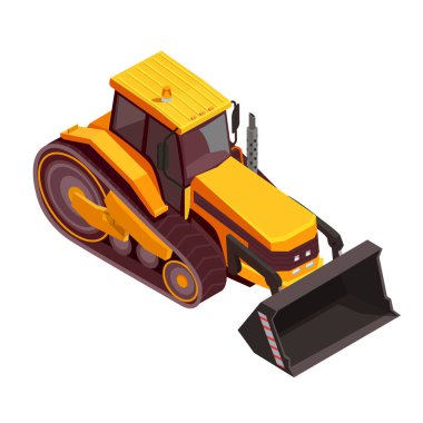 Yol Yapım İşleri için Raylarda Endüstriyel Sarı Traktör