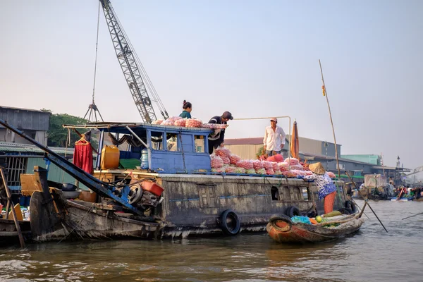 Marché flottant de Cai Rang, Can Tho, Vietnam — Photo