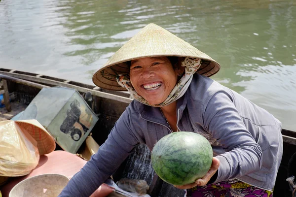 Cai Rang mercado flutuante, pode Tho, Vietnã — Fotografia de Stock