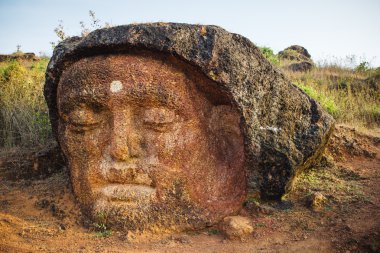 Eski Lord Shiva heykel Gokarna city yakınındaki