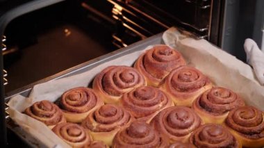 El yapımı tarçınlı çörekler. 