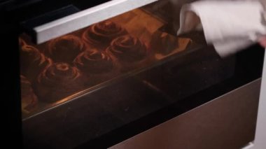 El yapımı tarçınlı çörekler. 