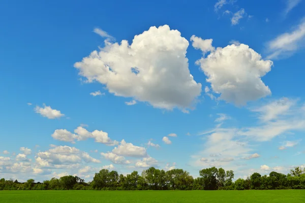 Kék ég, érdekes felhők — Stock Fotó